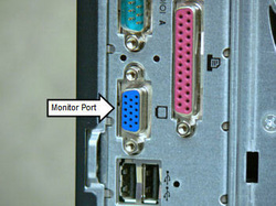 Monitor Port on the Back of Computer Case